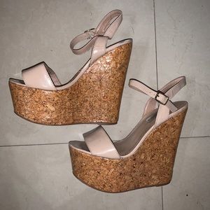 Beige Steve Madden Wedges